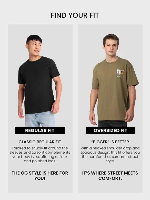 Dark Tan Stamps Printed Oversized T-Shirt